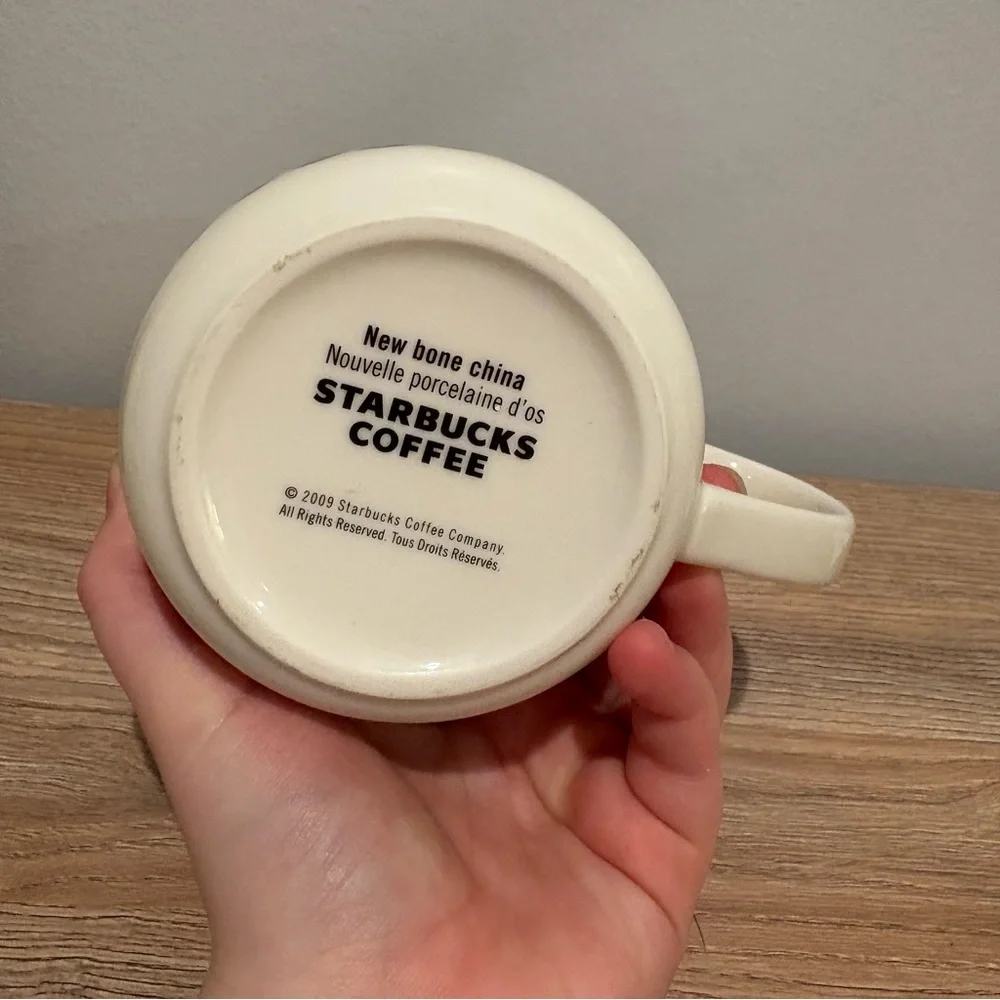 Starbucks Coffee Bean Mug 2009 New Bone China